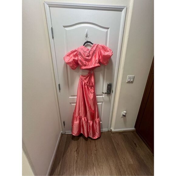 Hansen & Gretel Primrose puff-sleeved Maxi Dress in Watermelon size S NWOT$299 - Picture 6 of 9